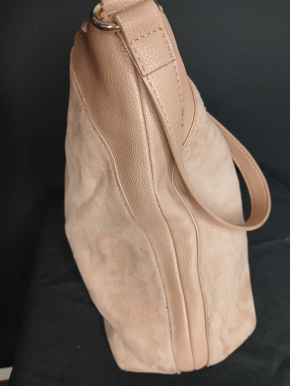 Lauren Conrad Suede Shoulder Tote in Nude Pink - Picture 11 of 16